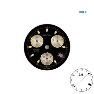 BULOVA Dial Swiss-Made Suitable for Eta 251.264 or 251.262 ,Size 29.50mm #BUL2#. - Picture 1 of 5