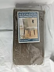 Sure Fit Stretch Pique Short Dining Room Chair Slipcover taupe - Picture 1 of 4