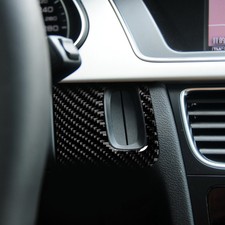 Carbon Fiber Engine Start Key Frame Cover Trim For Audi A4 B8 A5 8T S5 2008~2015