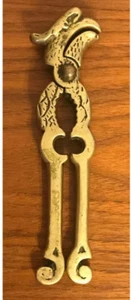 Antico dado in ottone testa di uccellino aquila vintage - Foto 1 di 8