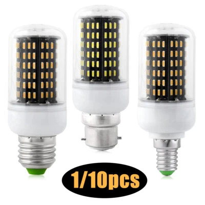 1/10Pcs E14 E27 B22 LED Corn Light Bulbs 12W - 35W Screw Bayonet White Lamp 230V - Image 1 of 4