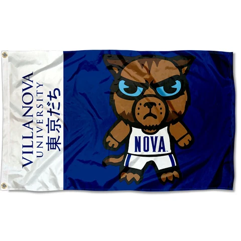 Villanova Wildcats Kawaii Tokyodachi Mascot 3x5 Banner Flag Cover