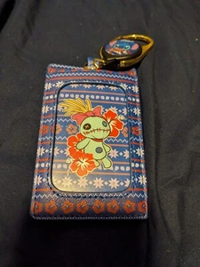 Stitch holiday sweater retractable card Loungefly badge holder - Picture 1 of 3