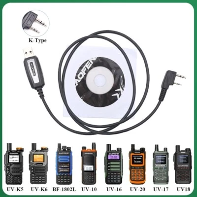 Baofeng Walkie Talkie USB Programming Cable For 2 Way Radio UV-5R BF-888s - image 1 of 3