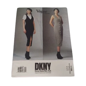 Vintage 90er Vogue Muster #1185 Donna Karan Vintage Kleid Gr. 8-10-12 ungeschnitten - Bild 1 von 5