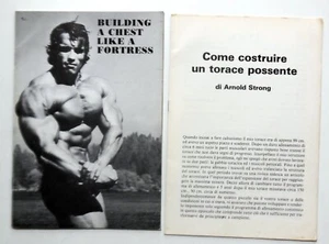 ARNOLD SCHWARZENEGGER BUILDING A CHEST LIKE A FORTRESS BOOKLET bodybuilding - Picture 1 of 2