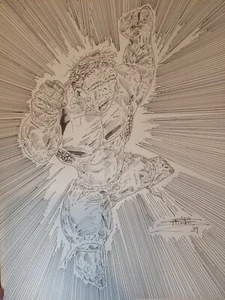 Original Comic Book art The Incredible Hulk 9in×12in - Picture 1 of 1