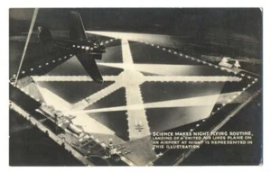 UNITED AIRLINES NIGHT FLYING at Lit Up Airport - 1934 Airmail Cancel! - Picture 1 of 2