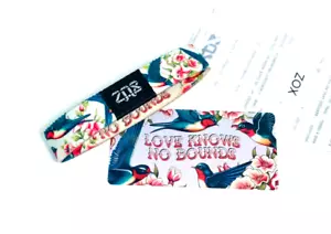 ZOX **LOVE KNOWS NO BOUNDS** Silver Single Small NIP Wristband w/Card - Picture 1 of 3