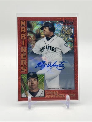 Edgar Martinez 2019 Topps Silver Pack #T84U-37 Red Refractor Auto /5 - Image 1 of 2