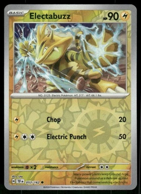 Electabuzz 053/162 Common Reverse Holo NM Pokemon SV05: Temporal Forces - Image 1 of 2