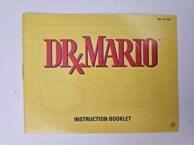 Dr. Mario Nintendo NES Instruction Manual Booklet 