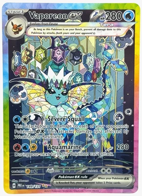 Pokemon Vaporeon ex 149/131 Special Illustration Rare Prismatic Evolutions - Image 1 of 2