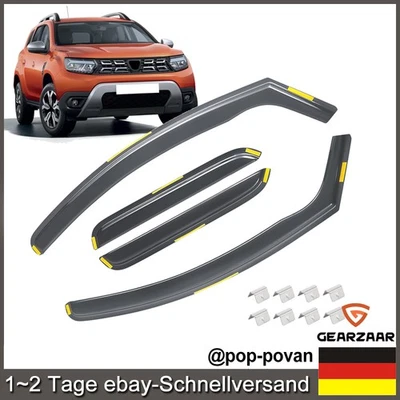 Windabweiser Regenabweiser Für Dacia Duster 2 Ab 2018 4-Tlg Set Rauchgrau - Bild 1 von 4