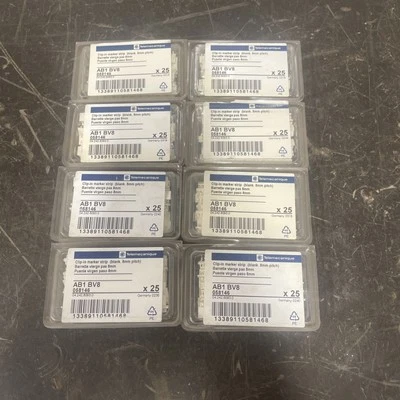 TELEMECANIQUE AB1 BV8 TERMINAL BLOCK MARKERS, QTY OF 25 (LOT OF 8) - Image 1 of 2