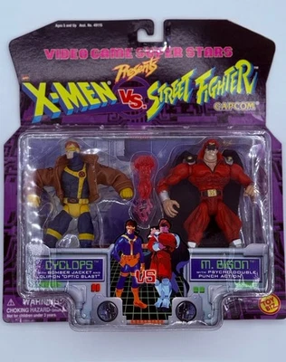 罕见 XMEN VS Street Fighter 独眼巨人 vs M. Bison Toybiz 1997 全新 — 第 1/4 张图片