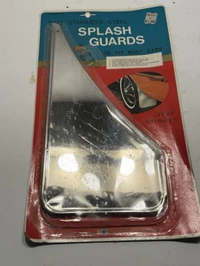 RARE Vintage Stainless Steel / Flap Splash Guards Mud Flaps NEW - Picture 1 of 5