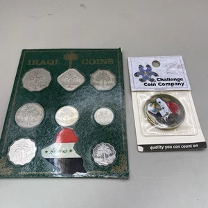Moneta Operazione Iraqi Freedom Challenge diametro 1,5 e set di monete irachene - Foto 1 di 13