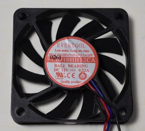 Evercool 60mm x 10mm EC6010HH12CA Computer Case Ball Bearing Fan 3-Pin - Picture 1 of 2