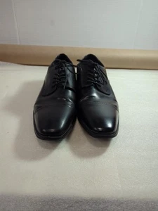 Scarpe eleganti uomo Stacy Adams Oxford stringate in pelle nera taglia 12M - Foto 1 di 5