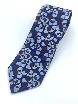 Corbata de seda Thomas rosa para hombre Jermyn Street London hecha en lunares azules del Reino Unido Foto 1 de 4