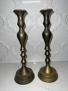 Vintage großes Paar Messing Kerzenständer 12,5 Zoll - Bild 1 von 8
