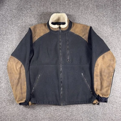 Chaqueta polar Kuhl AlpenWurx para hombre mediana negra Sherpa imitación cuero cremallera completa Foto 1 de 4