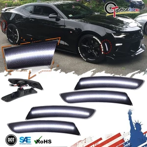 For Chevy Camaro LS LT SS ZL1 RS 2016-2023 White LED Side Marker Lights Set of 4 - Picture 1 of 13