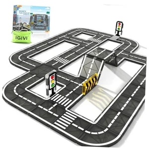 Magnetic Tiles Road Expansion Pack, STEM Magnet Building Blocks for Toddler  - Picture 1 of 7