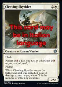MTG CLEAVING SKYRIDER FOIL EXC - CAVALCACIELO FENDENTE 12 - DMU - MAGIC - Picture 1 of 1