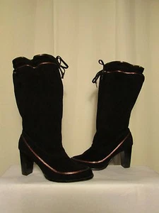 bottes MELLOW YELLOW daim noir 39 - Foto 1 di 7