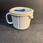 Corning Ware Pop-Ins French White 20 Oz Soup Mug with Vented Lid  3.75"