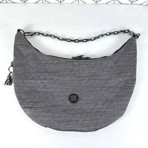 Kipling Hania Shoulder Bag Metallic Grey Rare Excellent Condition - Picture 1 of 12