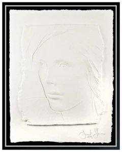 Frank Gallo Cast Paper Relief Sculpture Hand Signed Portrait Artwork - Picture 1 of 6