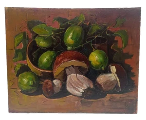 " PORCINI  1998  "  ADORNI  40X50   DIPINTO OLIO  SU TELA  CERTIFICATO - Imagen 1 de 2