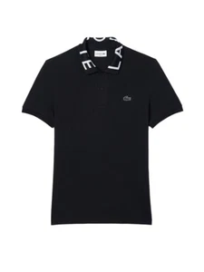 Lacoste Men's Jacquard Collar Lacoste Movement Polo Shirt in Black PH7495-51 031 - Picture 1 of 1