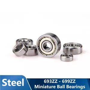 Miniatur Tiefennut Kugellager 693ZZ - 699ZZ kleine doppelt abgeschirmte Lager - Bild 1 von 6