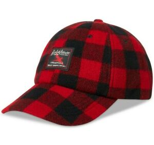NWT POLO Ralph Lauren WOOL BASEBALL CAP Strapback Plaid Hat RED BUFFALO CHECK 