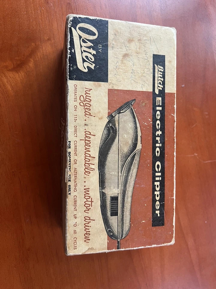 Rare Vintage Oster Butch Electric Hair Clipper Model 85 Original Box Made In USA - Image 1 of 3