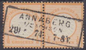 PLACA DE PECHO 1872 Mi.: 18 en par de balanzas con SELLO DE LUJO ANNABERG 1874 - Imagen 1 de 1