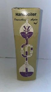 Vintage Glass Hand Boiler Fascinations 1986 Scientific Experiment Red - Picture 1 of 2
