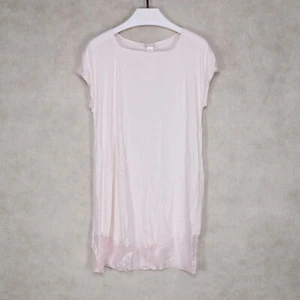 Hanro Women Livia Short Sleeve Gown Rose Cream Size S - Picture 1 of 4