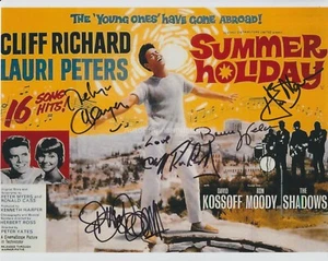 Cliff Richard The Shadows + Melvyn Hayes Hand Signed 8x10 Photo Hank Marvin (b) - Picture 1 of 2