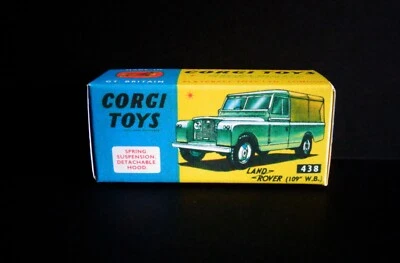 Corgi No.438 Land Rover - 109" WB - Reproduction Box  (Box Only) - Image 1 of 4