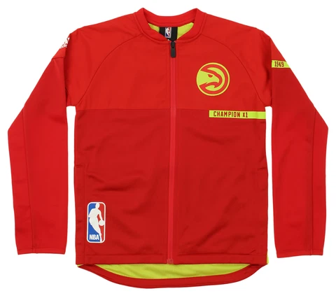 Adidas NBA Youth Boys (8-20) Atlanta Hawks On Court Full Zip Jacket, Red Cover