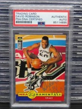 1996-97 UD Collector's Choice David Robinson Fundamentals Auto 189 PSA AUTH Auto