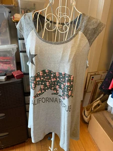 SELF ESTEEM California Republic Floral Bear Women's Raglan T-Shirt - Size L - Picture 1 of 5