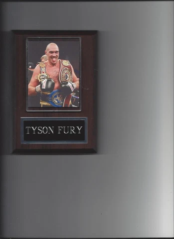 TYSON FURY PLAQUE BOXING CHAMPION WITH BELTS Cover
