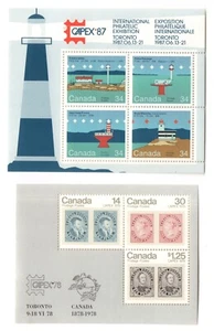 CANADA Sc # 756a & 1066b MINT NH Souvenir Sheets - Picture 1 of 1