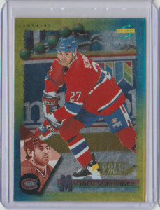 1994-95 Score Gold Line Parallel #103 Mathieu Schneider Montreal Canadiens